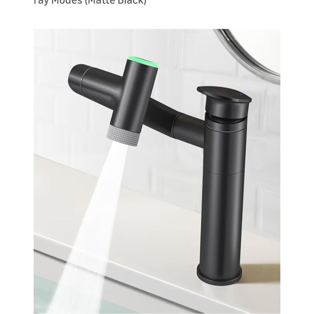 Bathroom Faucet 1 Hole with Temperature Display( 1080° Rotatable Single Hole
